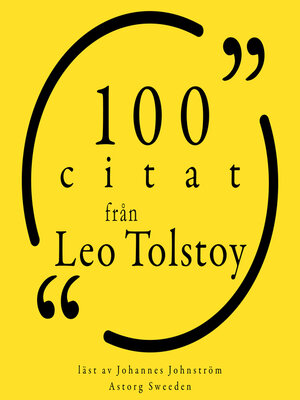 cover image of 100 citat från Leo Tolstoy